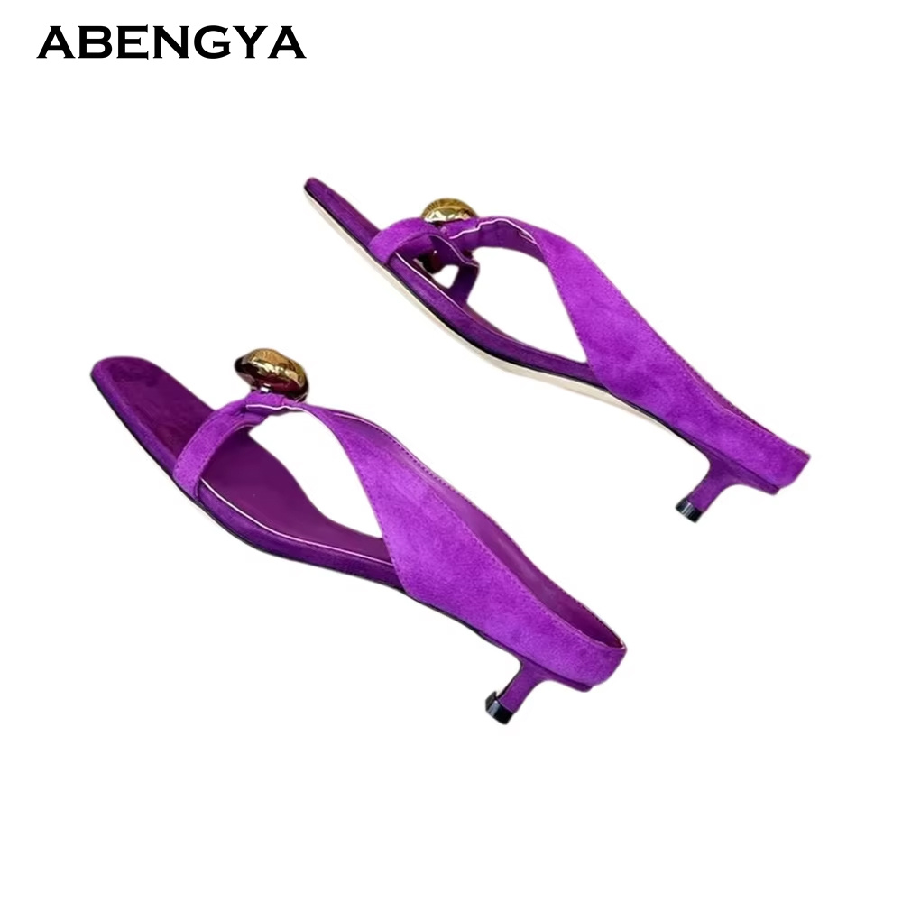 Street Fashion Clothing - 2026 Summer New Suede Slippers Women