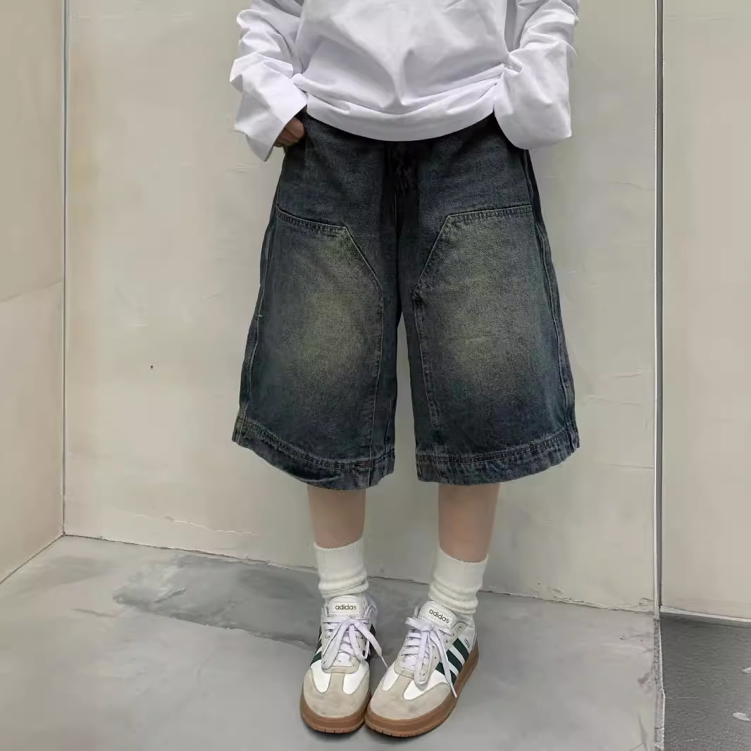 Street Fashion Baggy - Women Y2K Vintage Baggy Jean Shorts