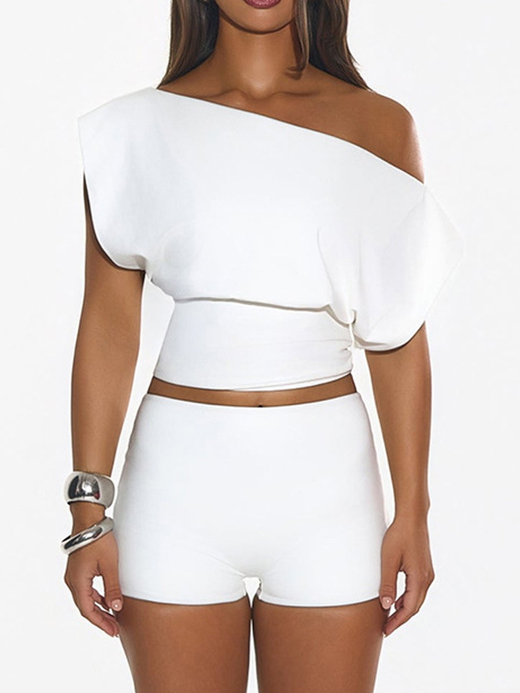 Street Fashion Co - White Sexy Off Shoulder Women Knitwear