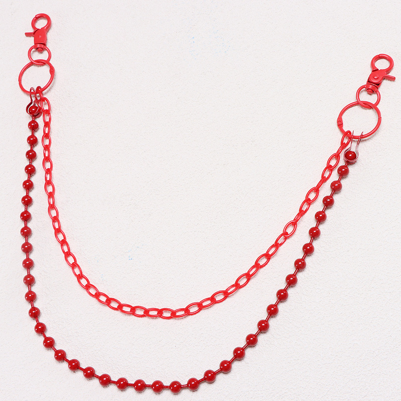 Bright Red Beaded Multi‑Layer  - Street Fashion Girls review and price