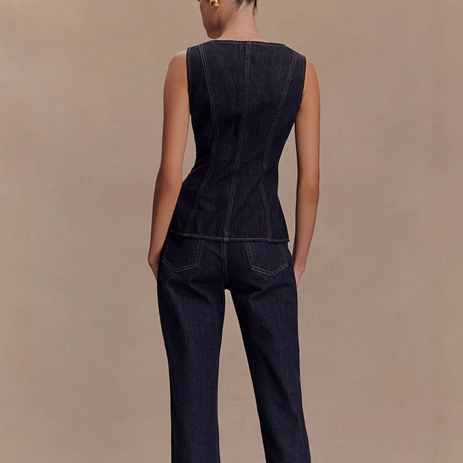 Summer Denim Pant Sets Women 2 - Street Fashion Baggy review and price