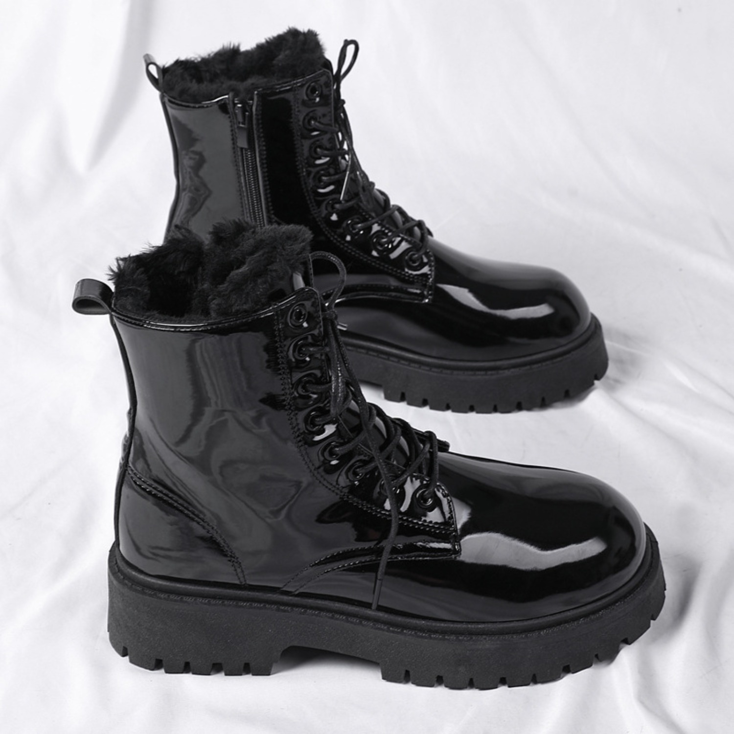Men's warm plush high-top boot - Street Fashion Plus Size review and price