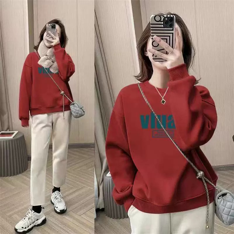 Oversized Crew Neck Sweatshirt - Oversized Crewneck Fleece review and price
