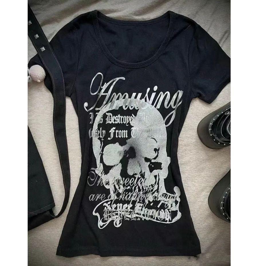 Vintage Shibuya Hottie Skull L - Street Fashion Shibuya review and price