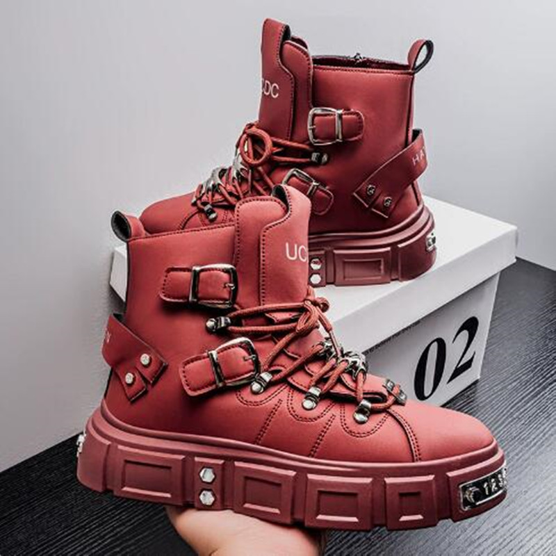 Luxury Rivet Black High top Sn - Street Fashion Punk review and price