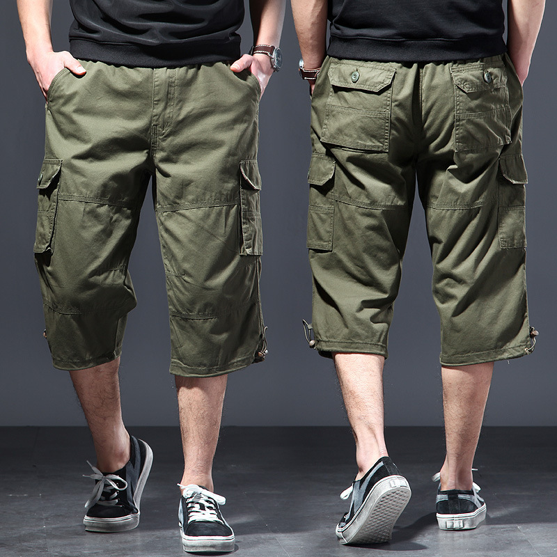 Men's Cotton 3/4 Pants Loose P - Street Fashion Plus Size review and price