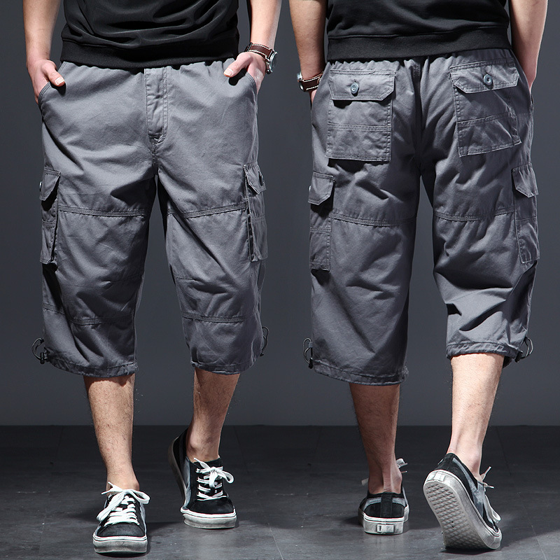 Men's Cotton 3/4 Pants Loose P - Street Fashion Plus Size review and price