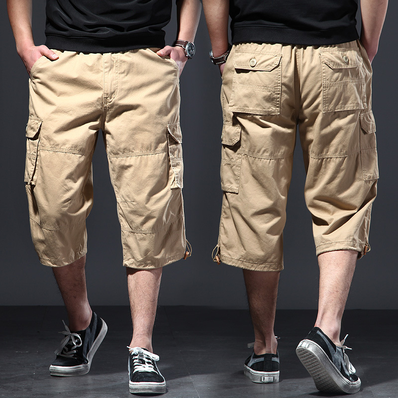 Men's Cotton 3/4 Pants Loose P - Street Fashion Plus Size review and price
