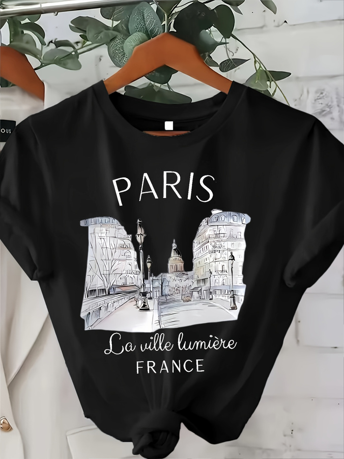 Y2k T Shirt Paris Women Print  - Street Fashion Paris 2025 review and price