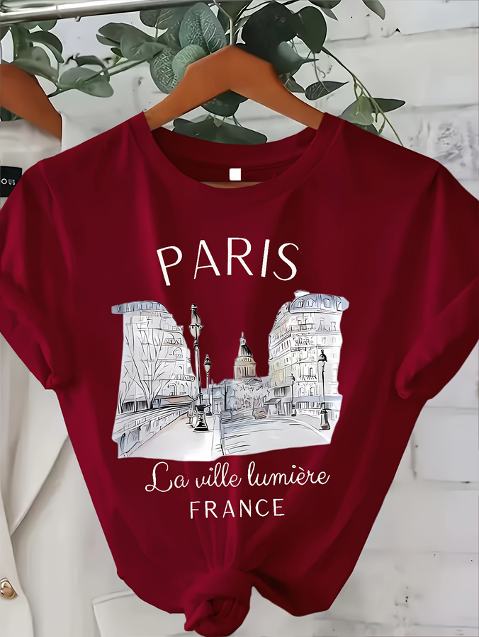 Y2k T Shirt Paris Women Print  - Street Fashion Paris 2025 review and price