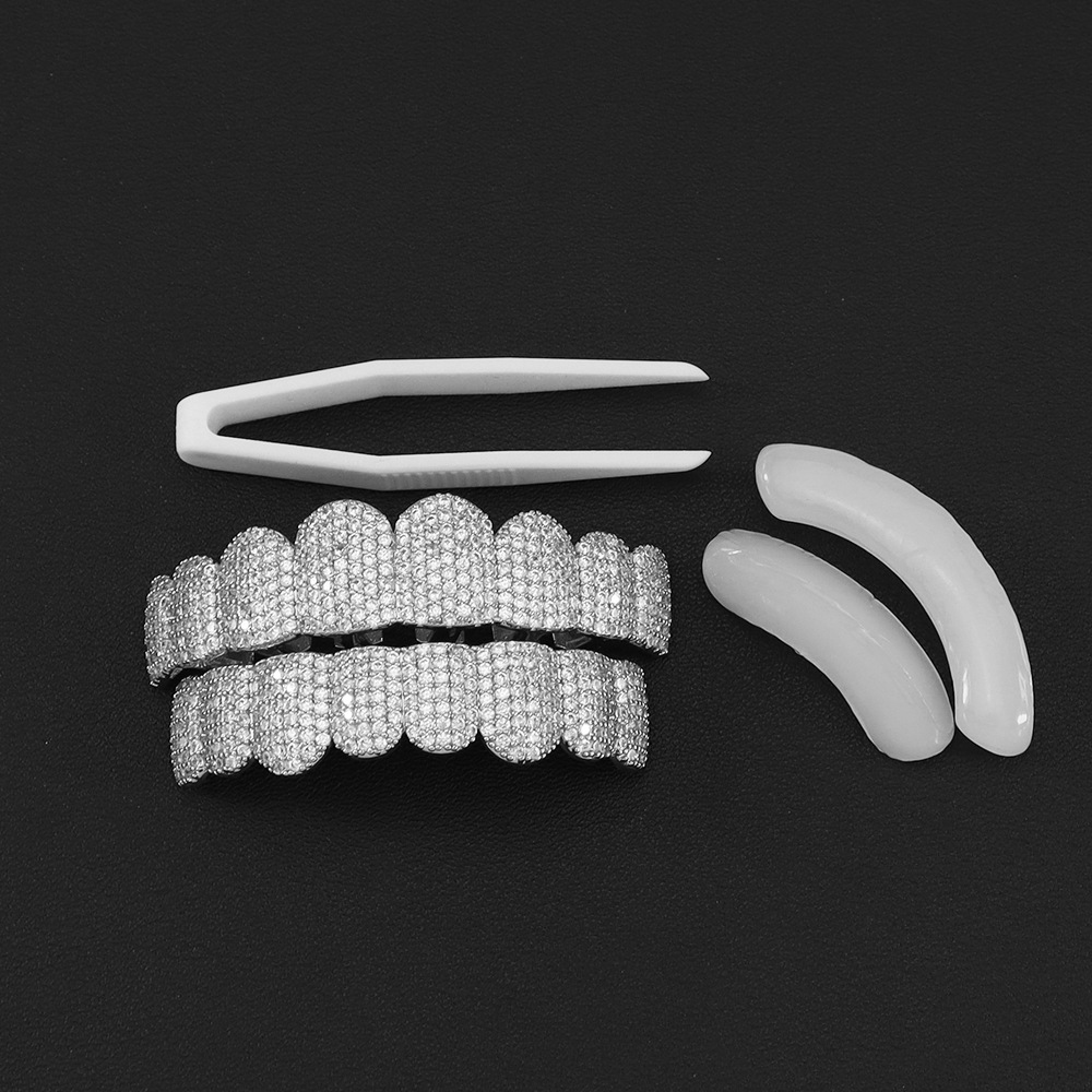 Silver Plated Full Iced Out CZ - Street Fashion Jewelry review and price