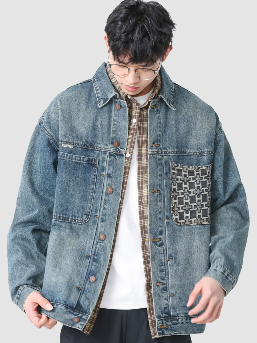 Vintage Embroidery Pocket Deni - Street Fashion Hong Kong review and price