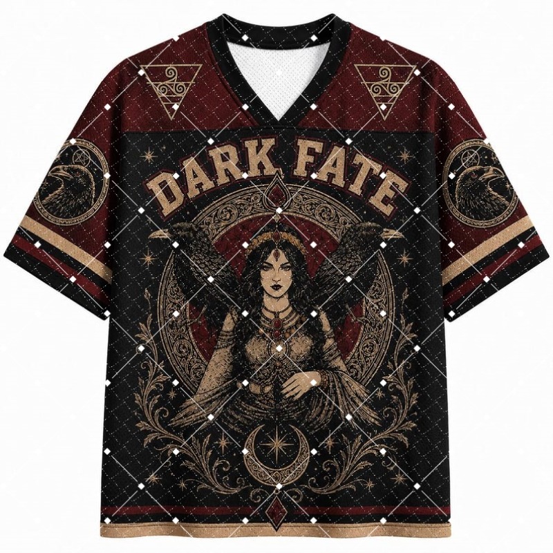 Dark Fate Witch Raven Print V‑ - Street Fashion Baggy review and price