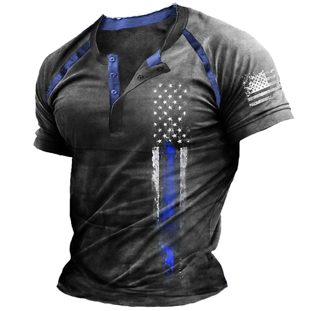 Funny 3D American Flag Print M - Street Fashion Clothing review and price