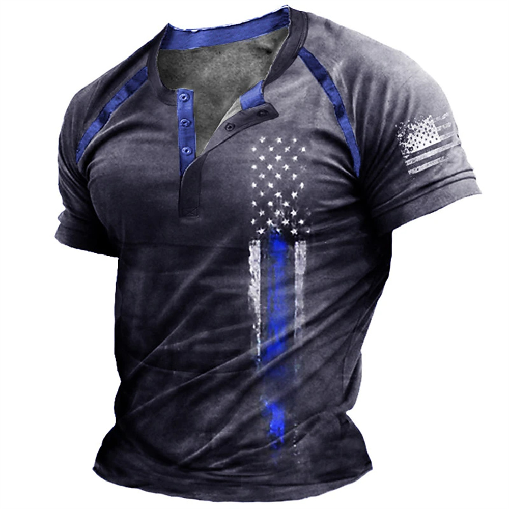 Funny 3D American Flag Print M - Street Fashion Clothing review and price