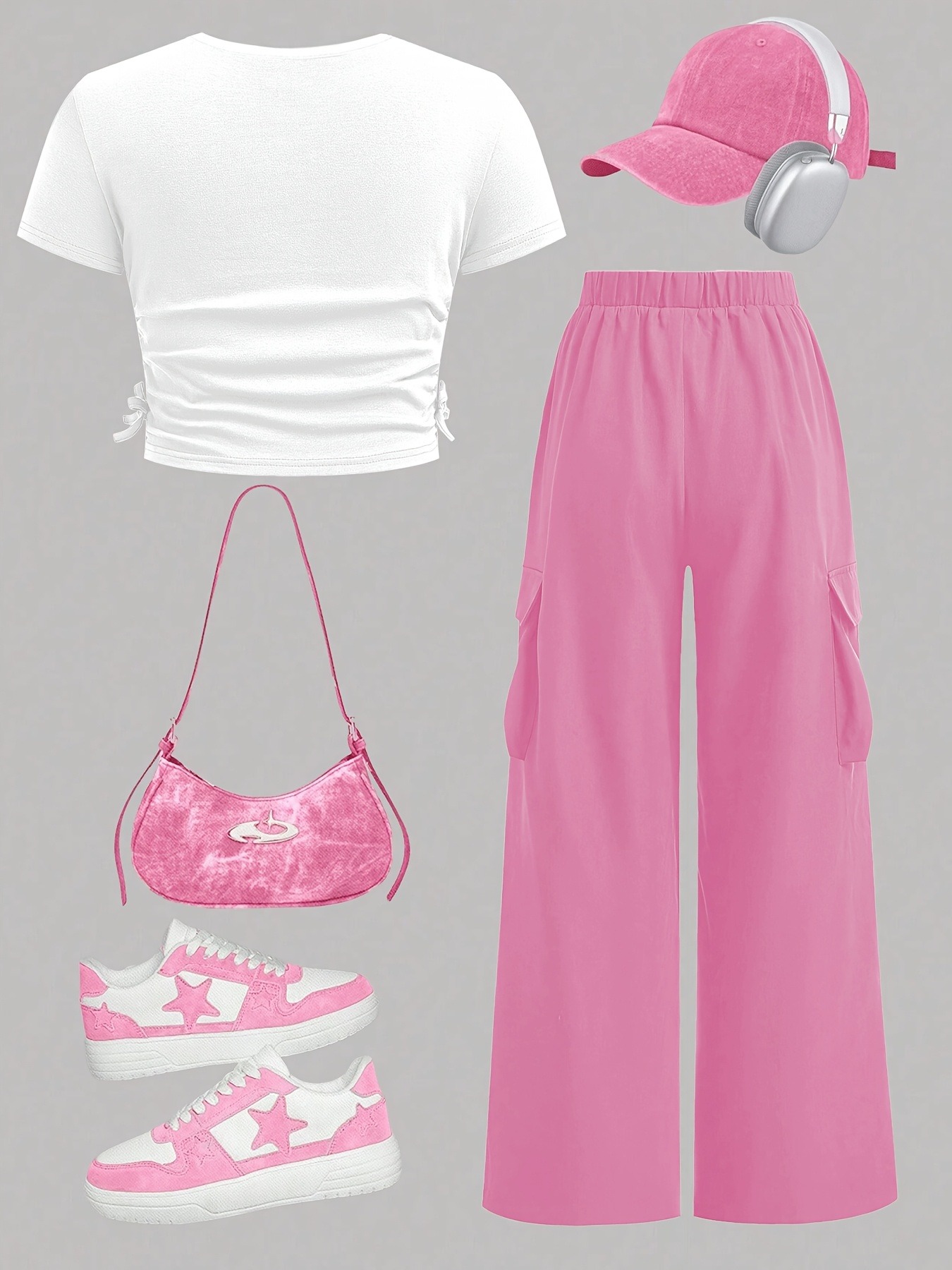 Trendy Girls 2Pcs Co-Ord, Whit - Street Fashion Co review and price