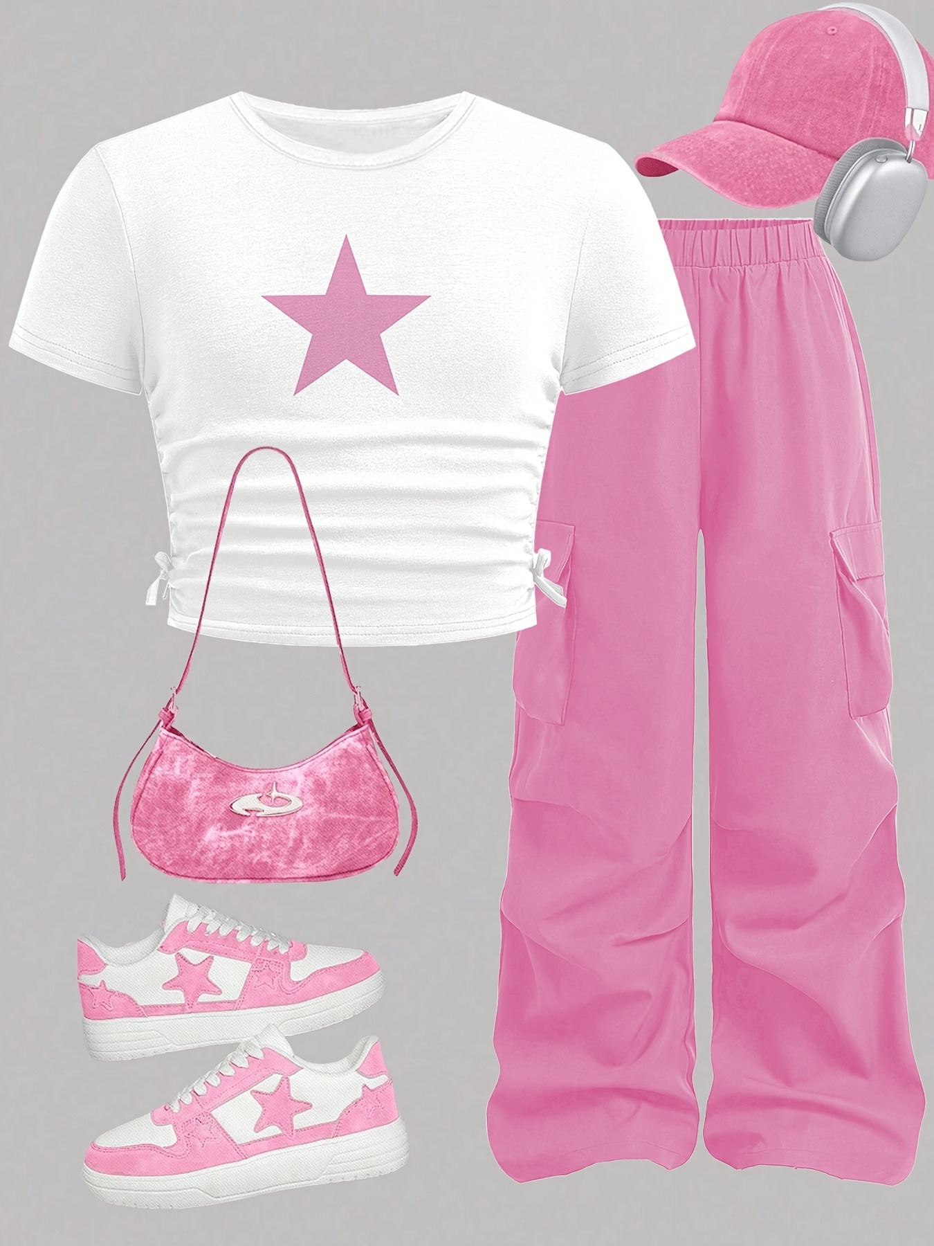 Trendy Girls 2Pcs Co-Ord, Whit - Street Fashion Co review and price