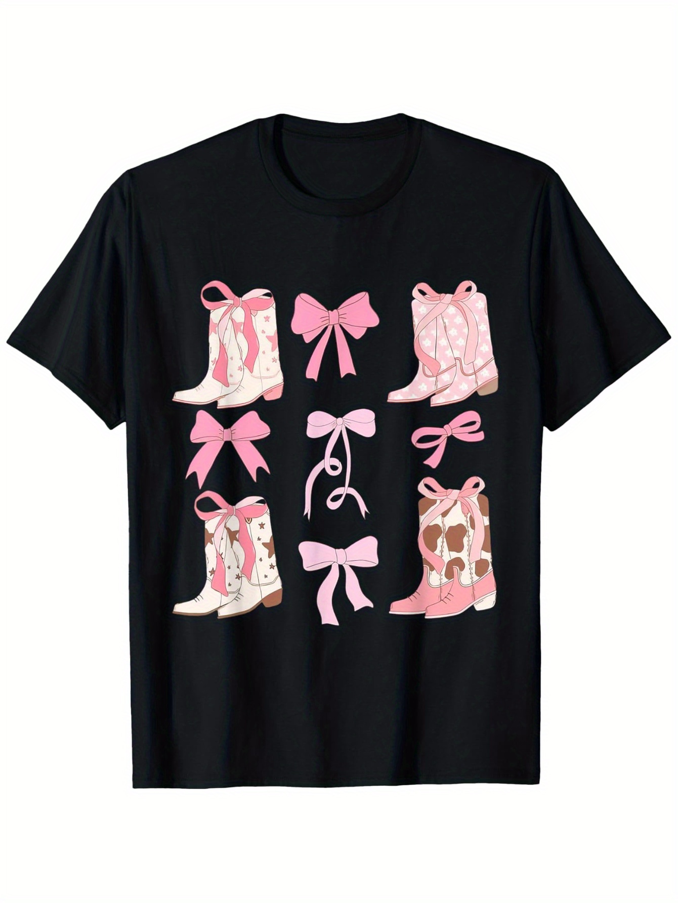 Coquette Pink Bow Cow Boots Ha - Street Fashion Co review and price