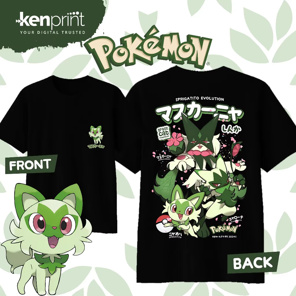 Anime Pokémon Sprigatito Evolu - Street Fashion Evolution review and price