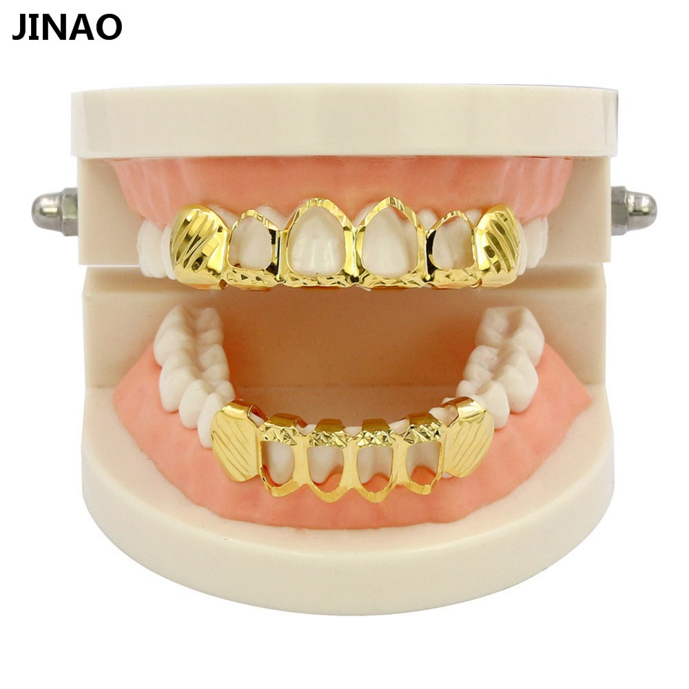 JINAO New Fit D-Cut Grillz Set - Street Fashion Jewelry review and price