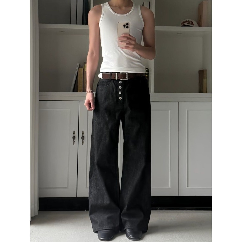 Mens Jeans Harajuku Summer Let - Street Fashion Graffiti review and price