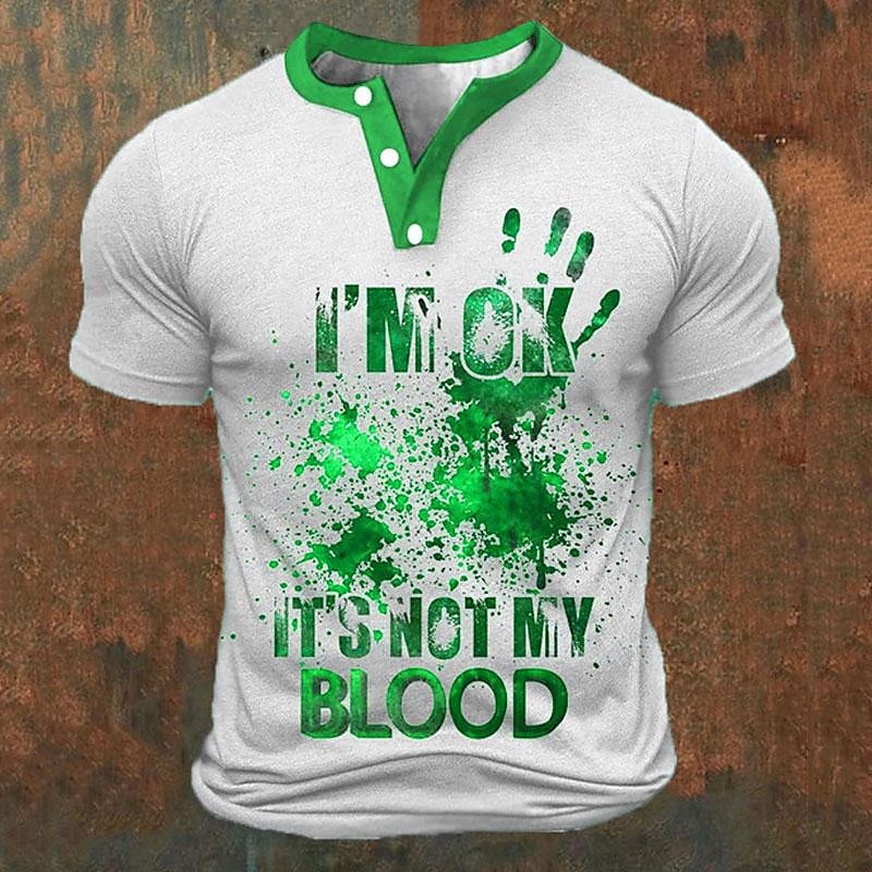 Funny 3D Letter Print Men's He - Street Fashion Clothing review and price