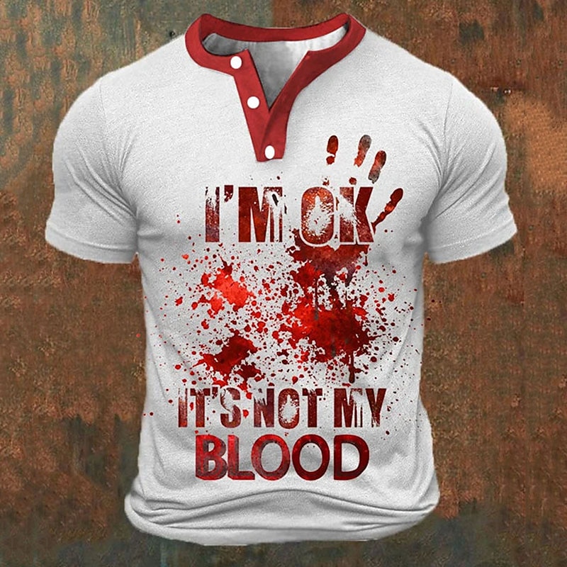 Funny 3D Letter Print Men's He - Street Fashion Clothing review and price