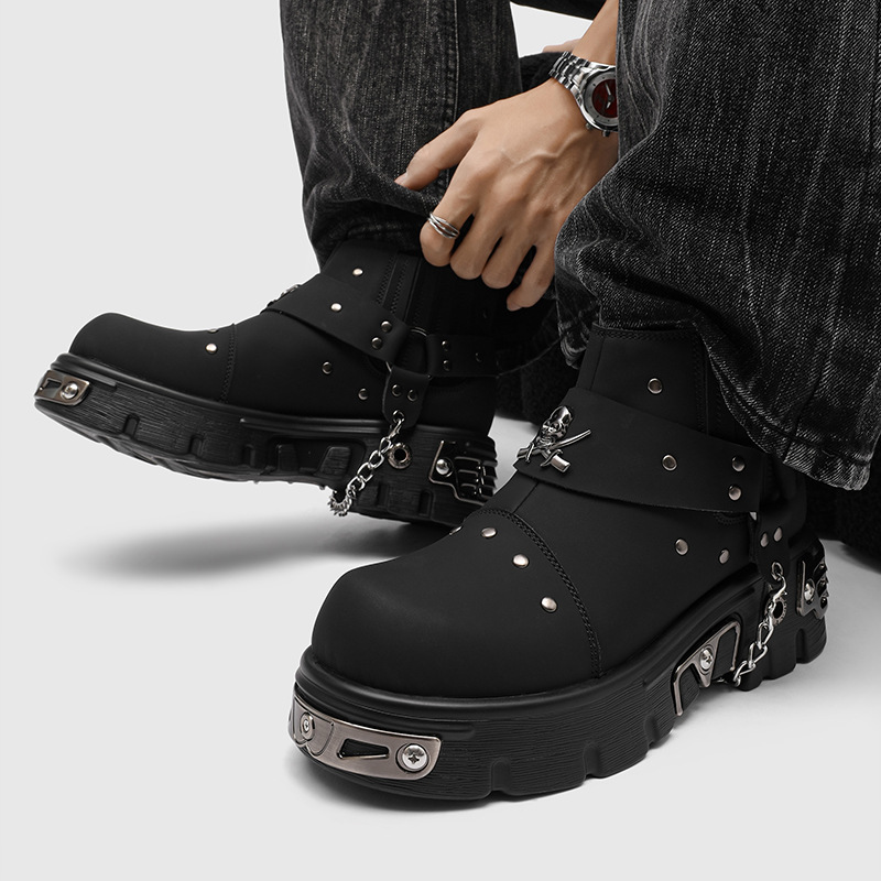 Rock Punk Metal Patchwork Moto - Street Fashion Punk review and price