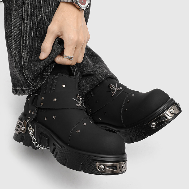 Rock Punk Metal Patchwork Moto - Street Fashion Punk review and price