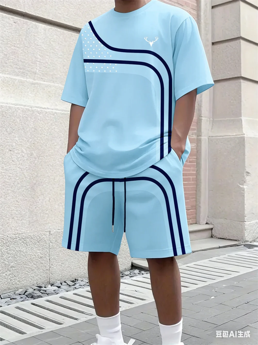 Fashion Summer Men's Stripe Pr - Street Fashion Clothing review and price