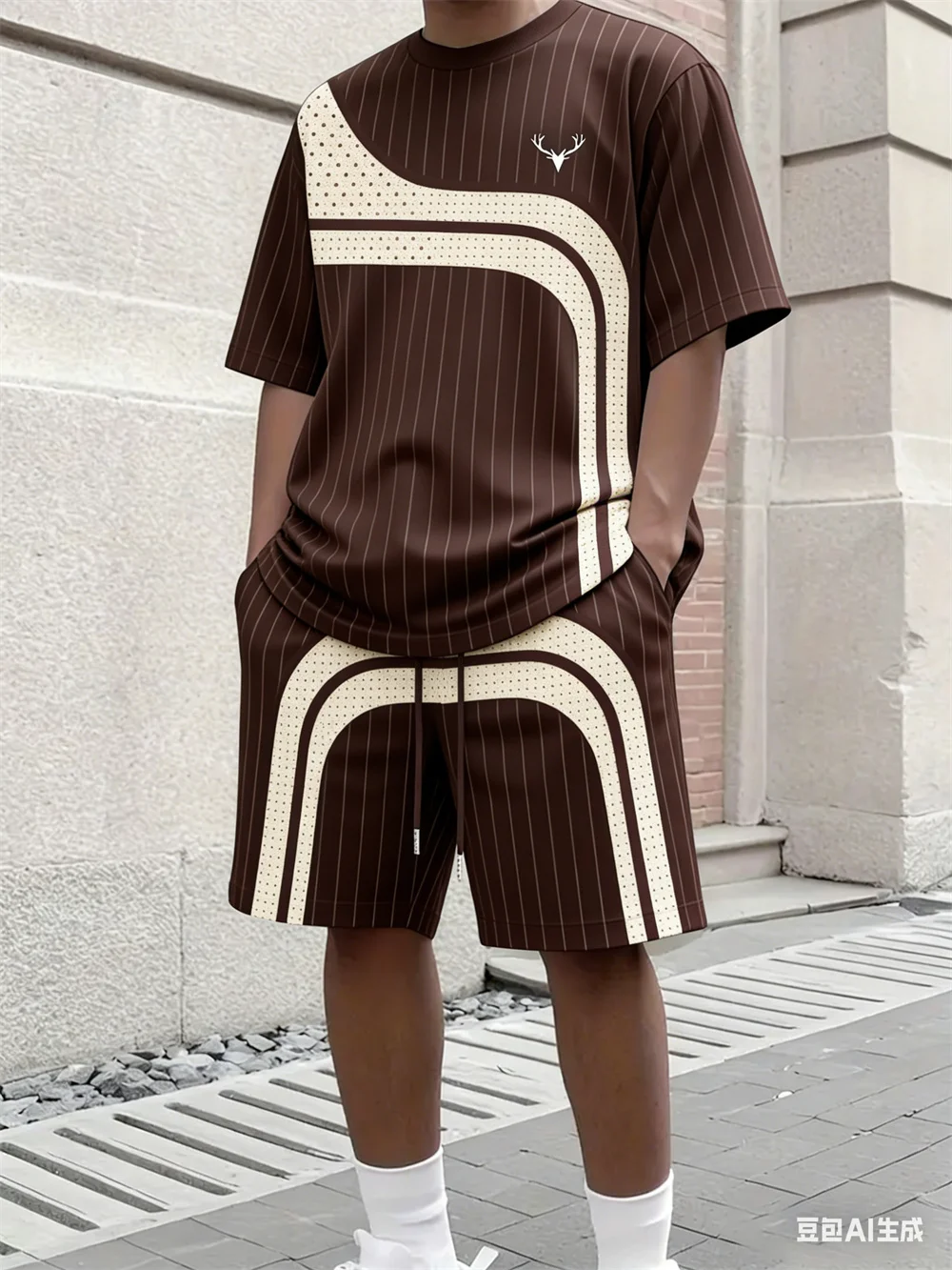 Fashion Summer Men's Stripe Pr - Street Fashion Clothing review and price