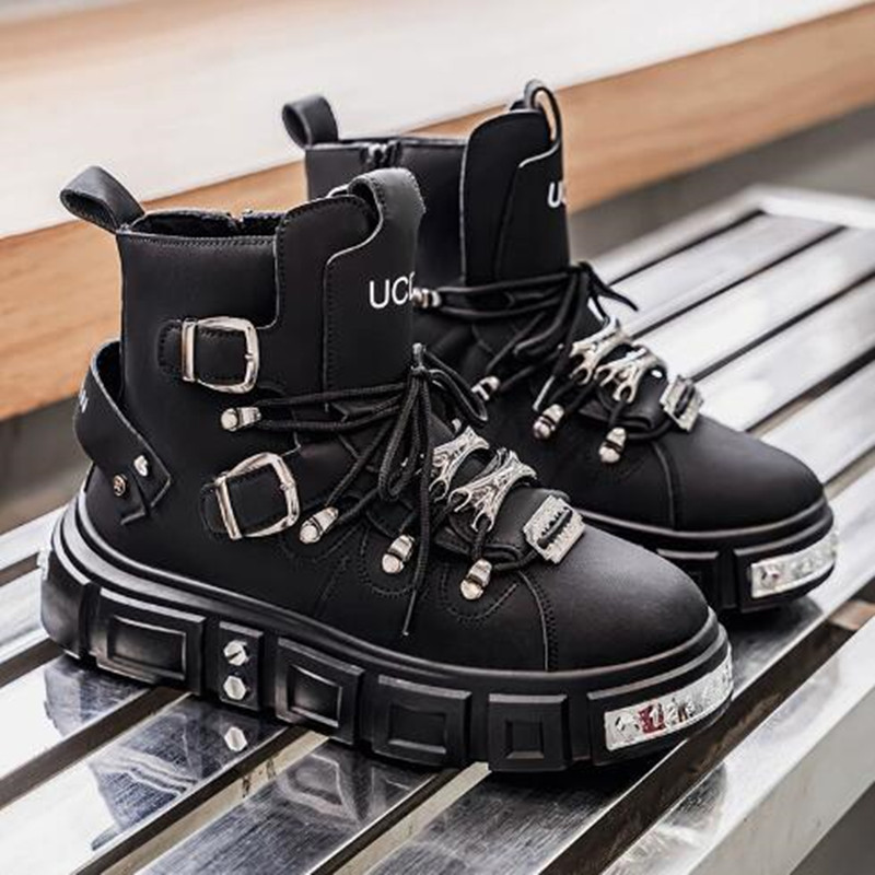 Fashion Rivet Black High top S - Street Fashion Punk review and price