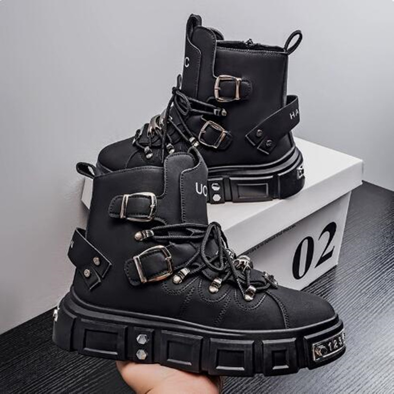 Fashion Rivet Black High top S - Street Fashion Punk review and price