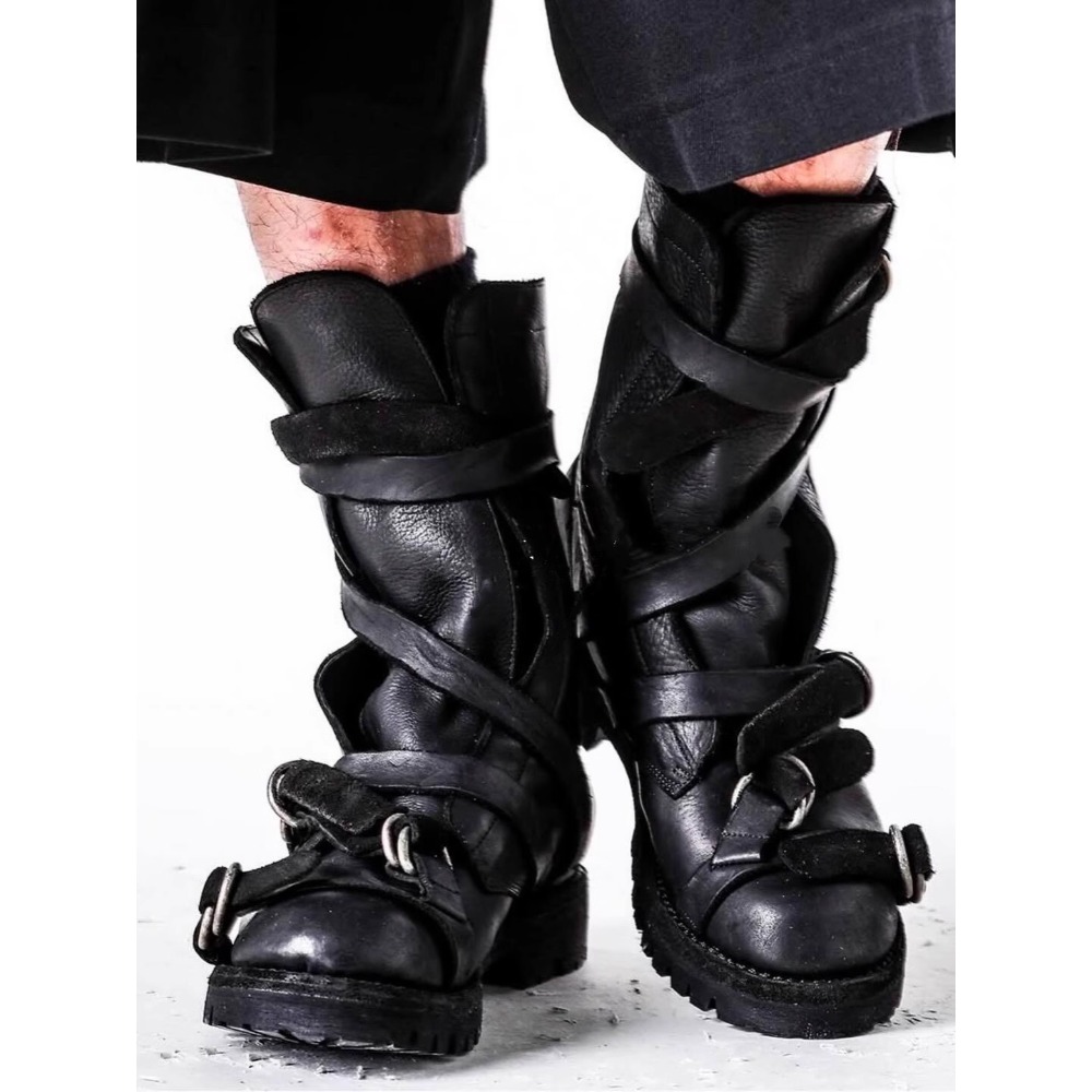 Men's Leather Motorcycle Boots - Street Fashion Punk review and price